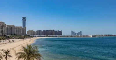 Palm Jumeirah beach in Dubai