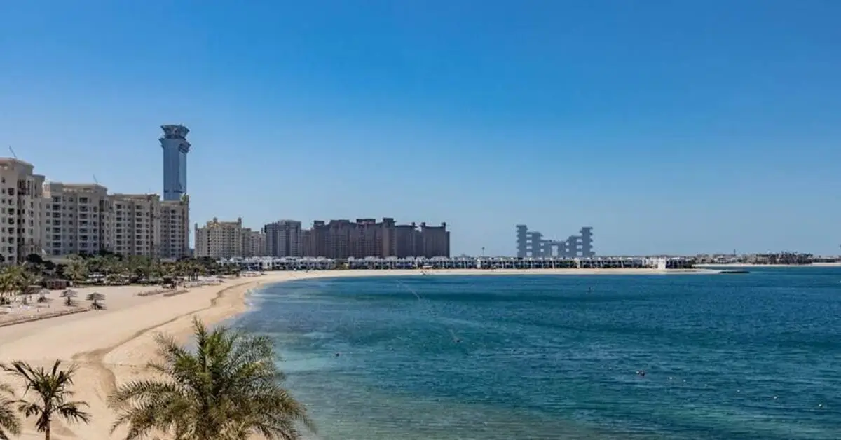 Palm Jumeirah beach in Dubai