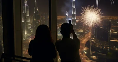 People celebrating new years eve