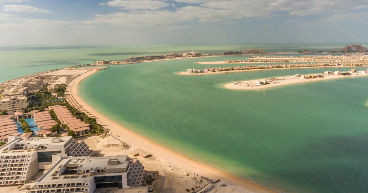 Aerial View Of Palm Jumeirah Island, Dubai