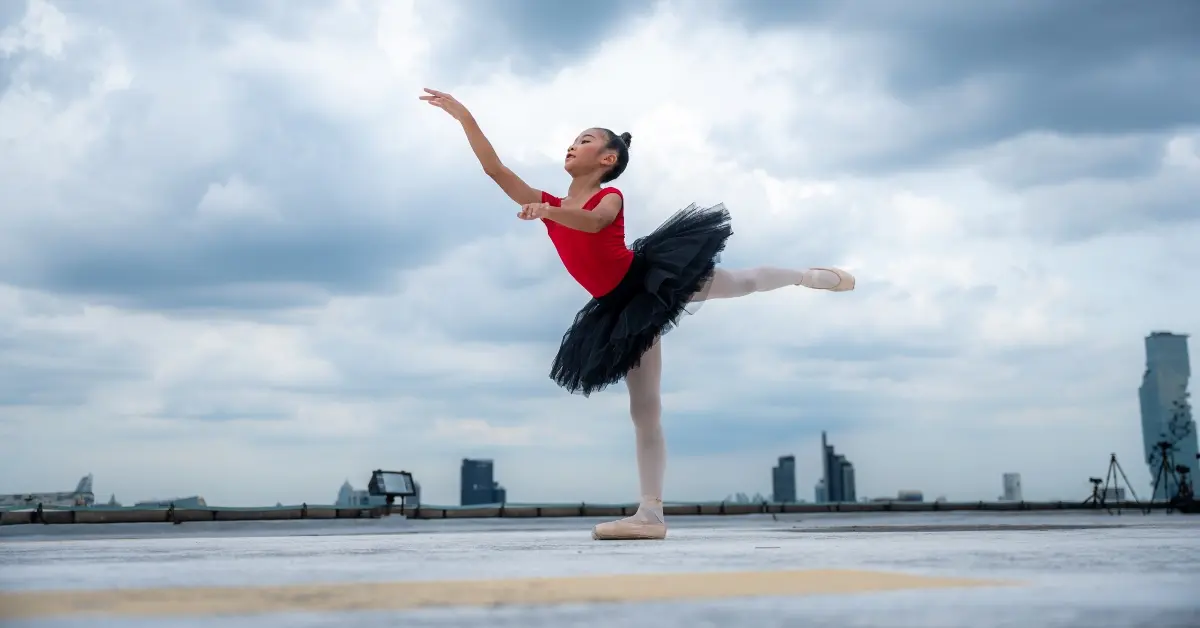 ballet dancer stretching motion