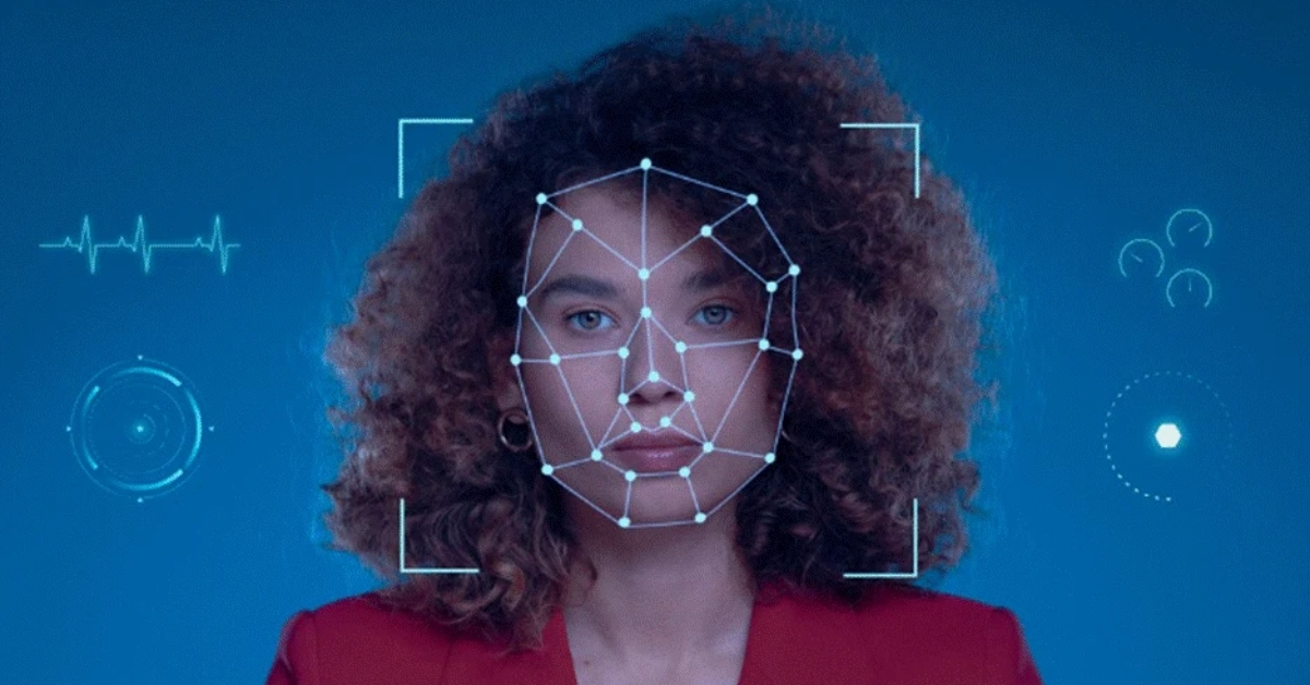 Portrait of a woman for Emirates photo ID in biometric style