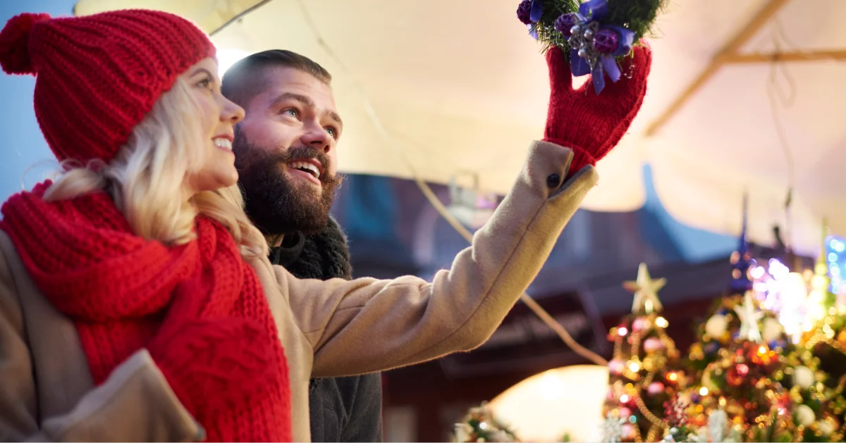 Couple in Madinat Jumeirah Christmas Market