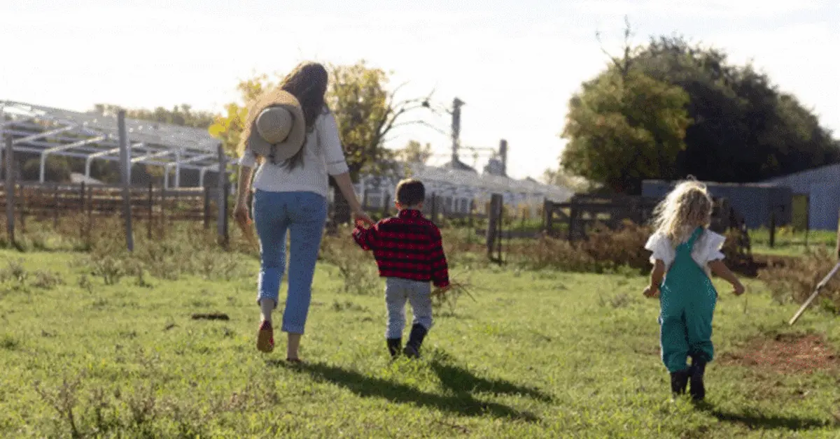 A family visiting the Mazaraa Farm in Abu Dhabi