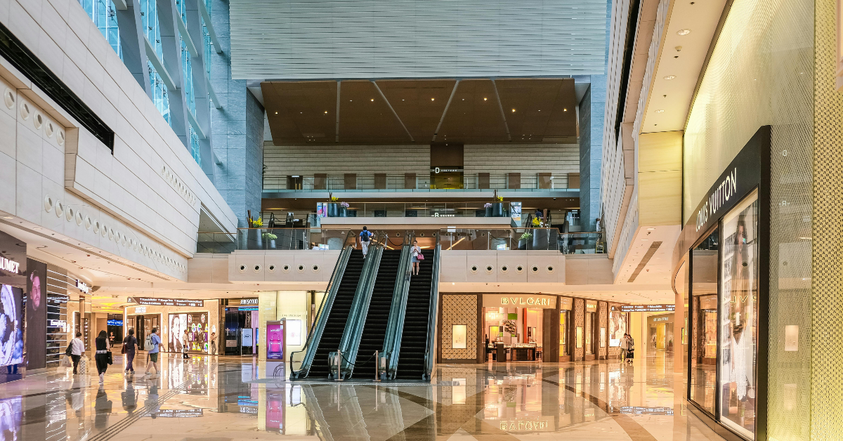 صورة لتوضيح جزء من مساحة سيتي سنتر الزاهية