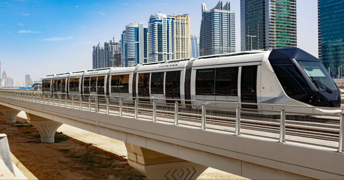metro train in Dubai