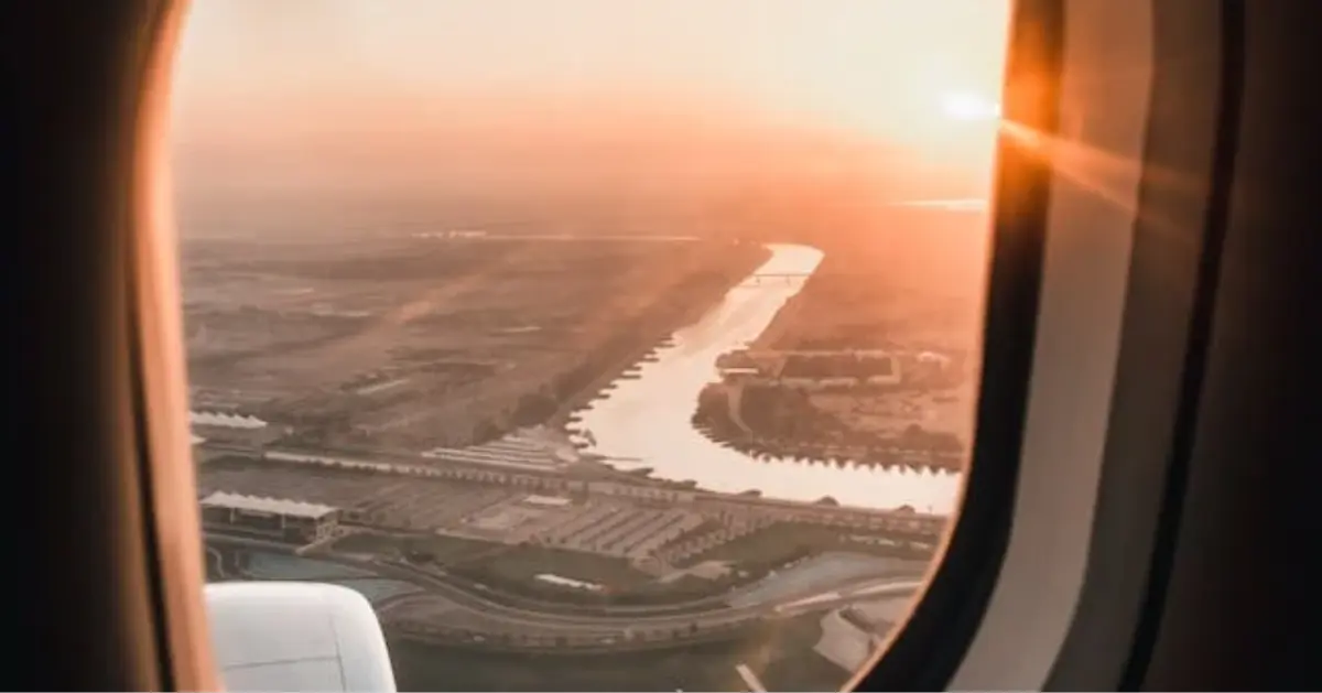 Abu Dhabi from a plane