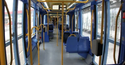 interior of a bus