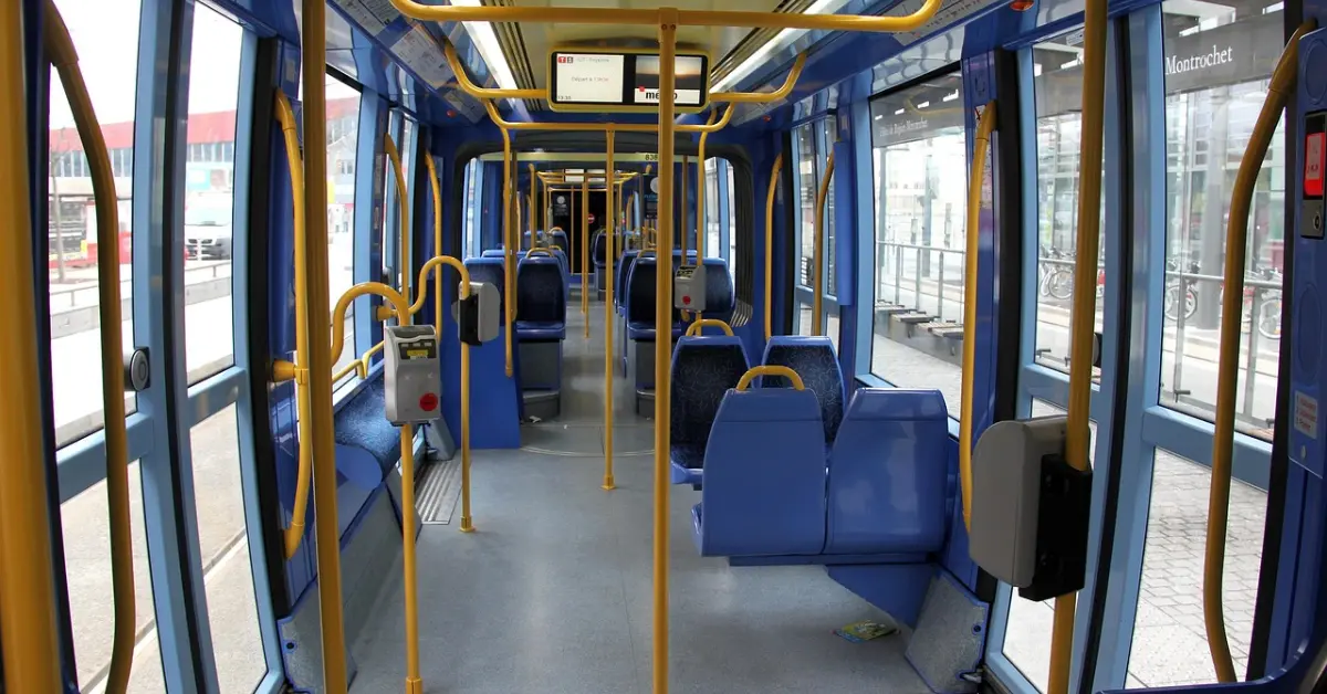 interior of a bus
