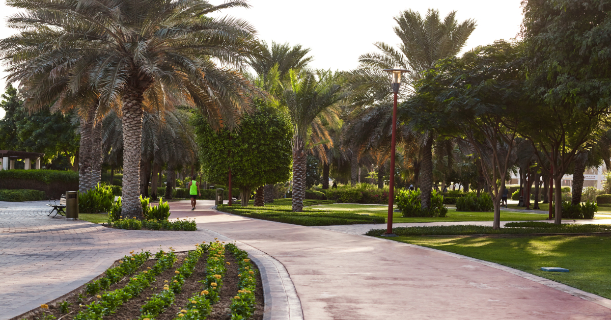A man running in Emirates Hills