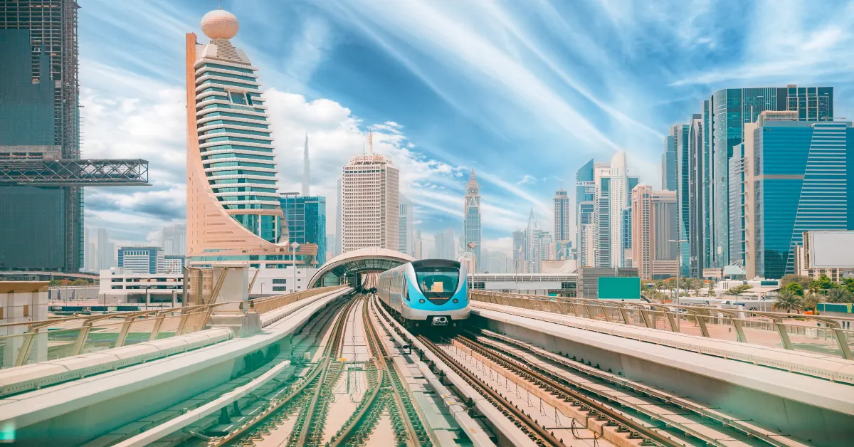 Dubai metro train