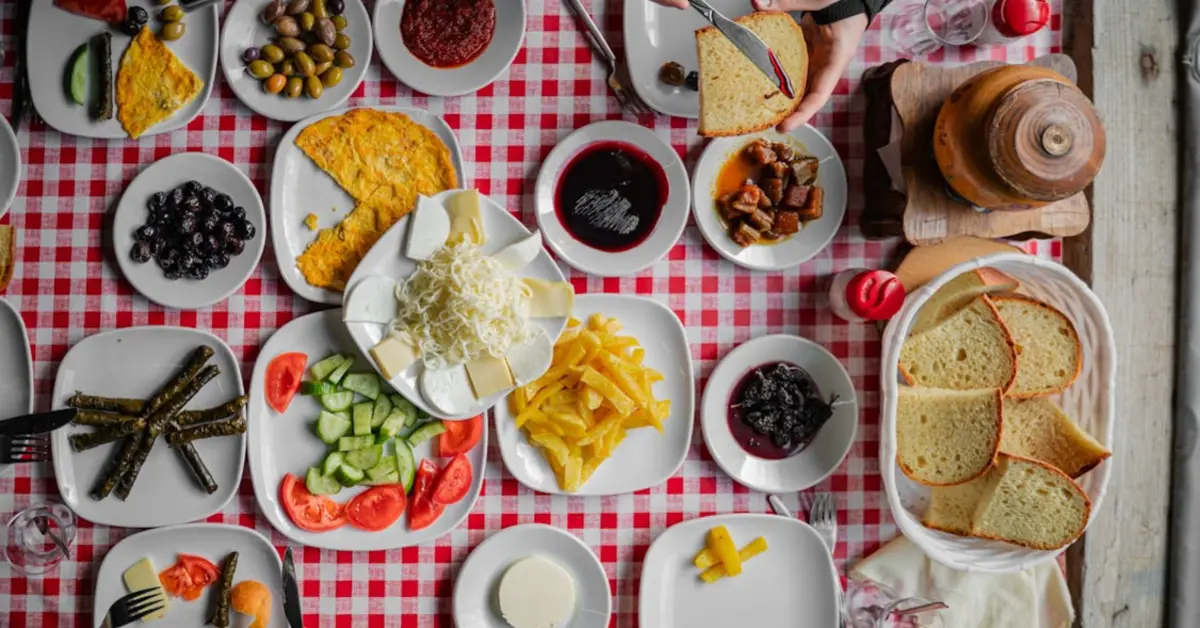 Breakfast Spread on Table
