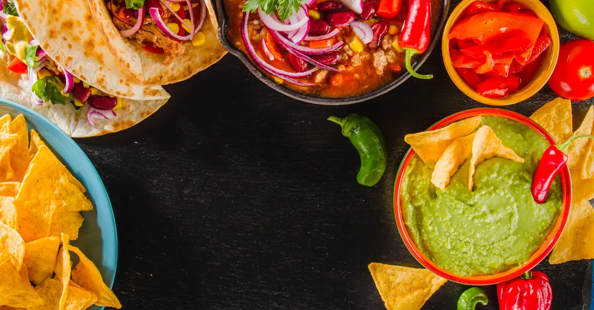 Colorful mexican menu