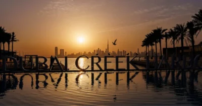 Dubai Creek Harbour at Sunset