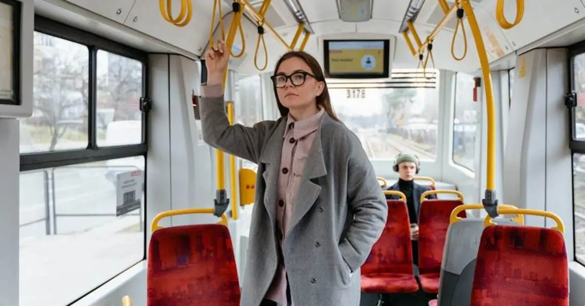 Interior of a Dubai RTA bus