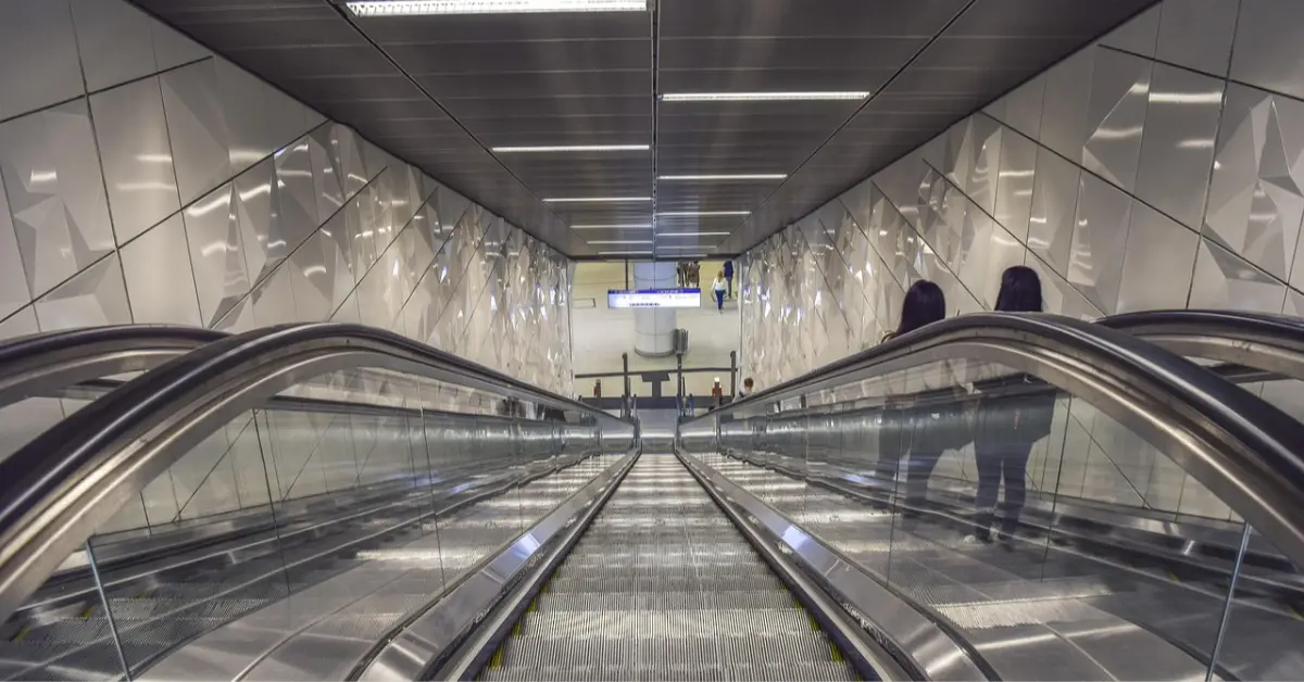 Escalators inside the Union Metro Station