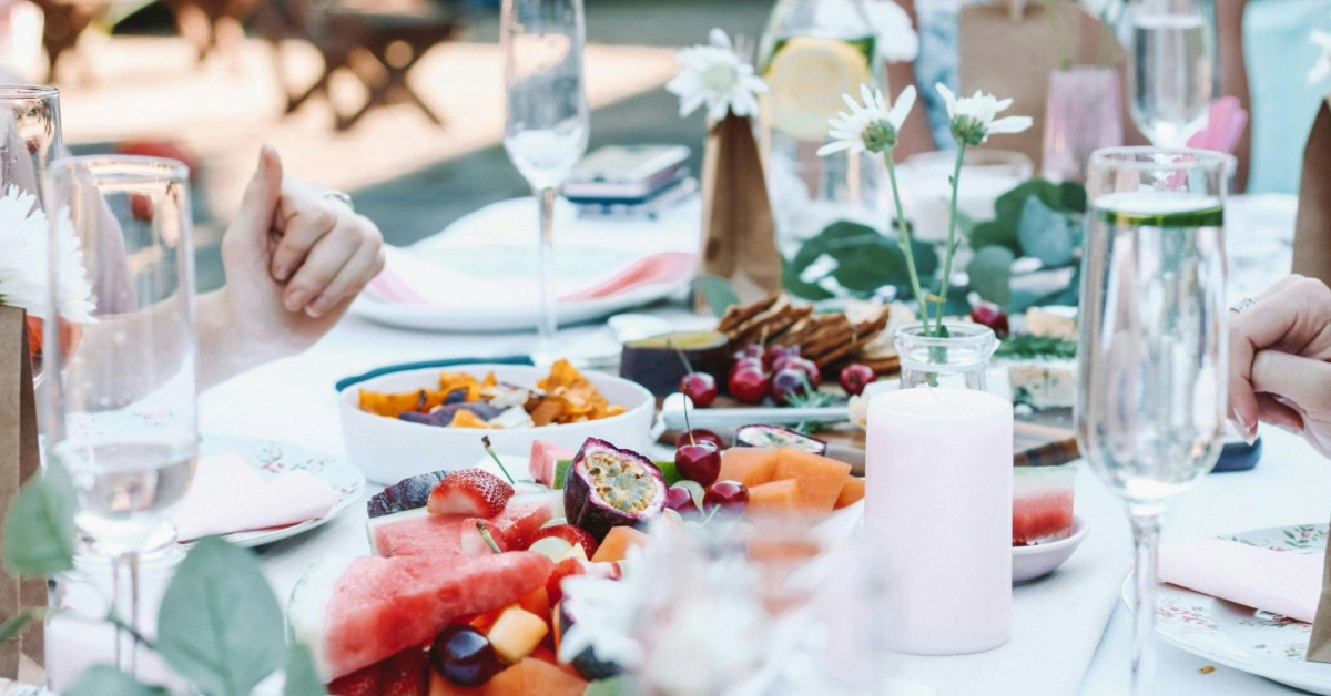 Fresh fruits on a dining table
