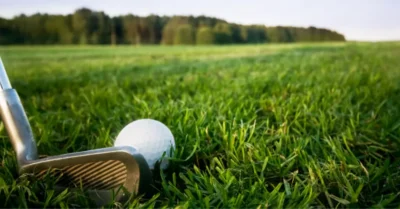 Golf club with a ball