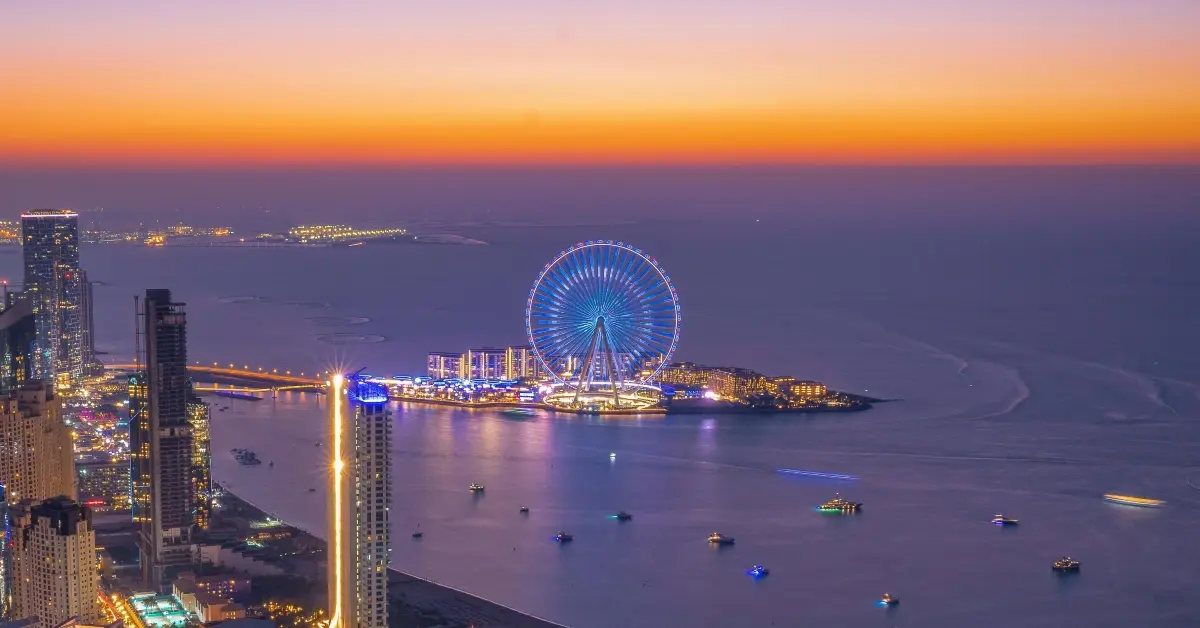 High view of Bluewaters Island