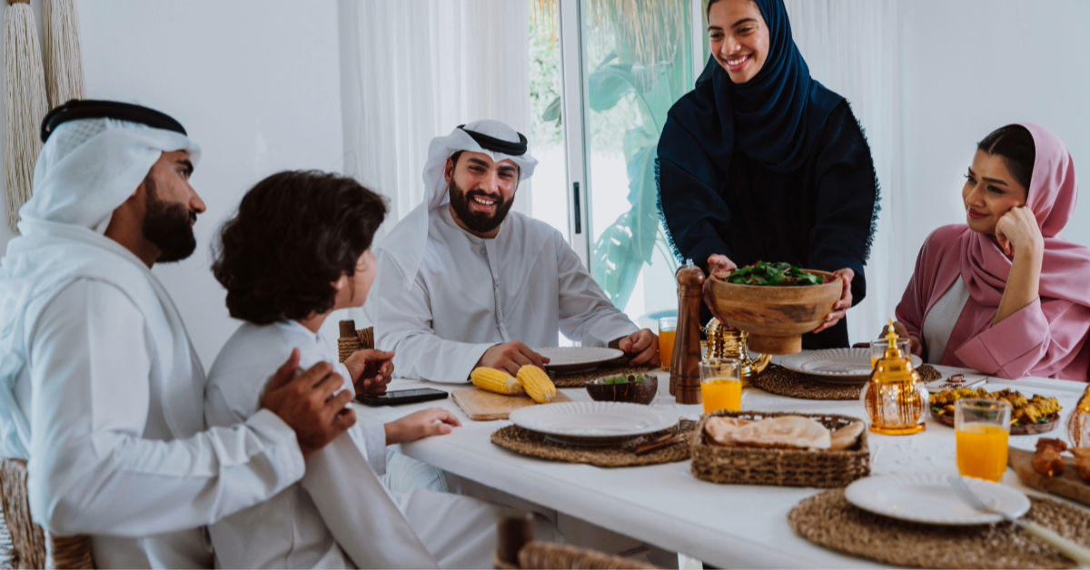 Family having Iftar together