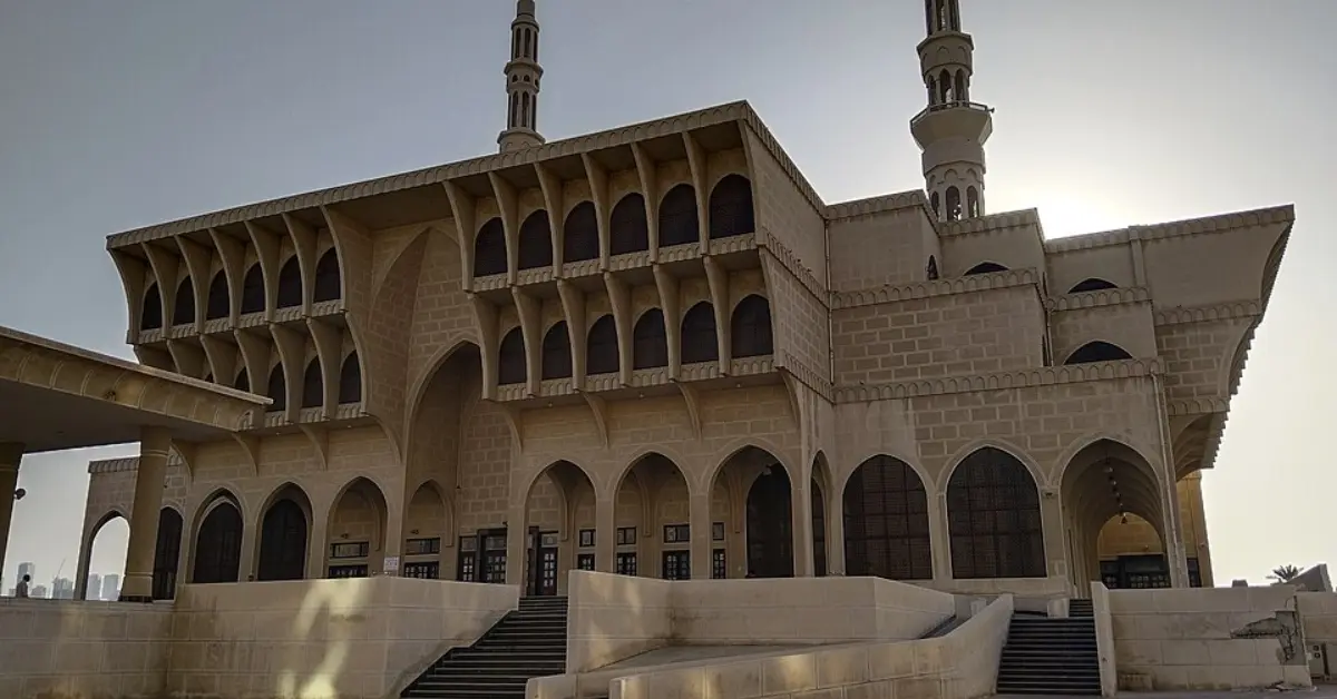 View of King Faisal Mosque in Sharjah