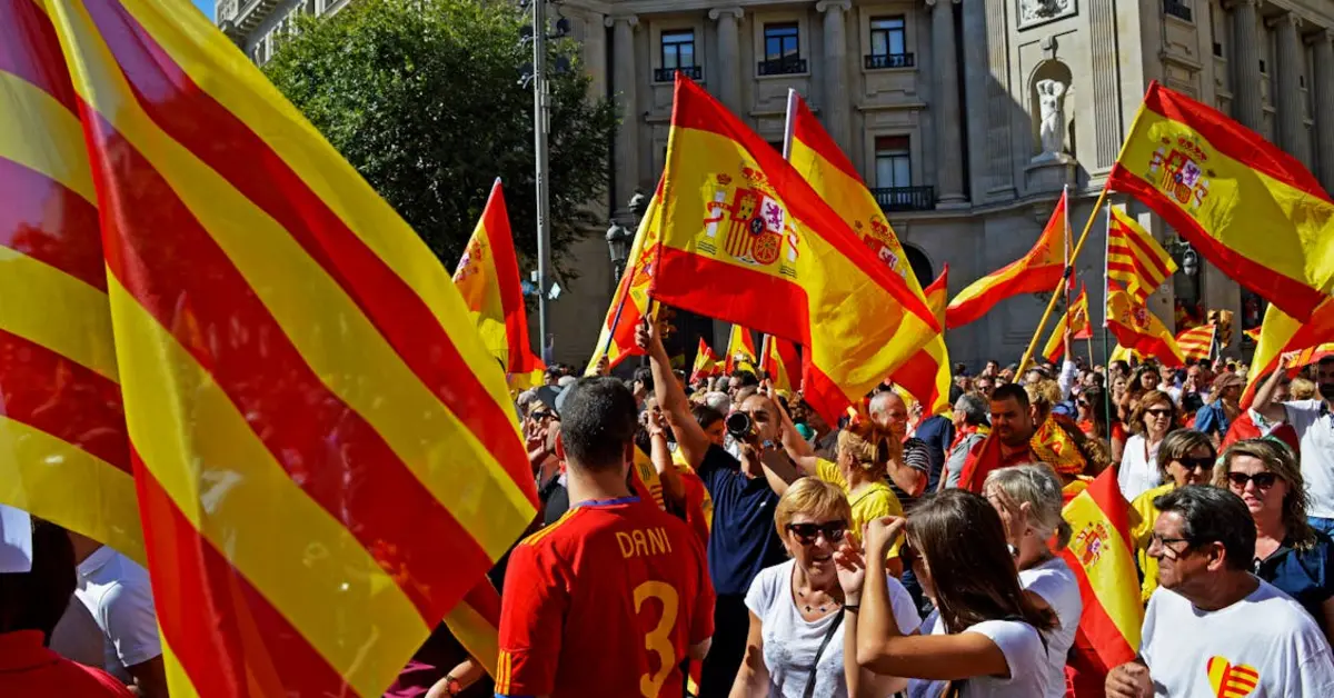 People Rallying in Barcelona