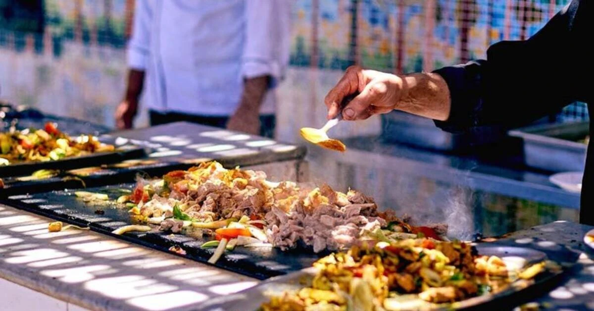 Street food display in street food festival in Dubai