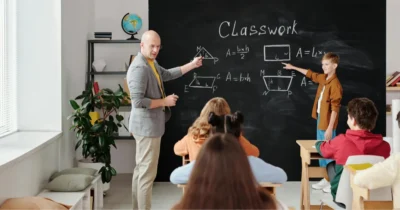 Lesson being taught in a classroom in Dubai after the education changes