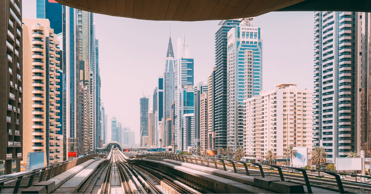 Metro railway in Dubai