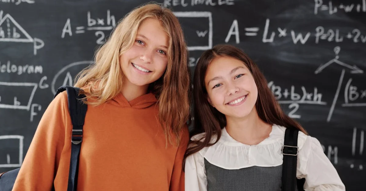 two friends at one of the schools near town square dubai