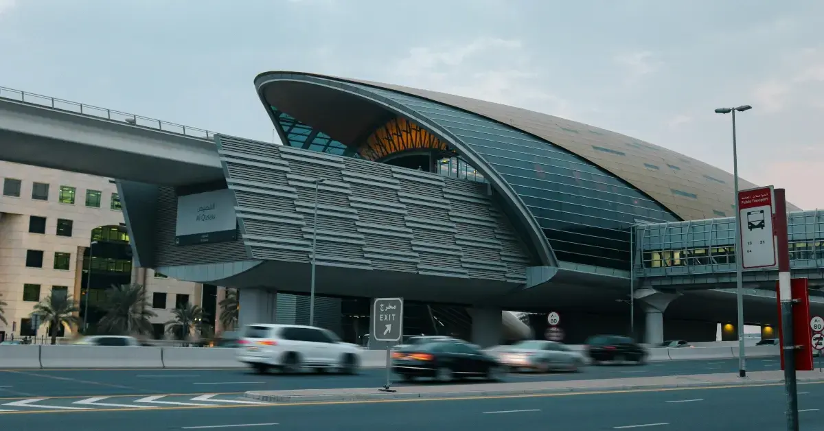 صورة توضح محطة الجافلية في دبي