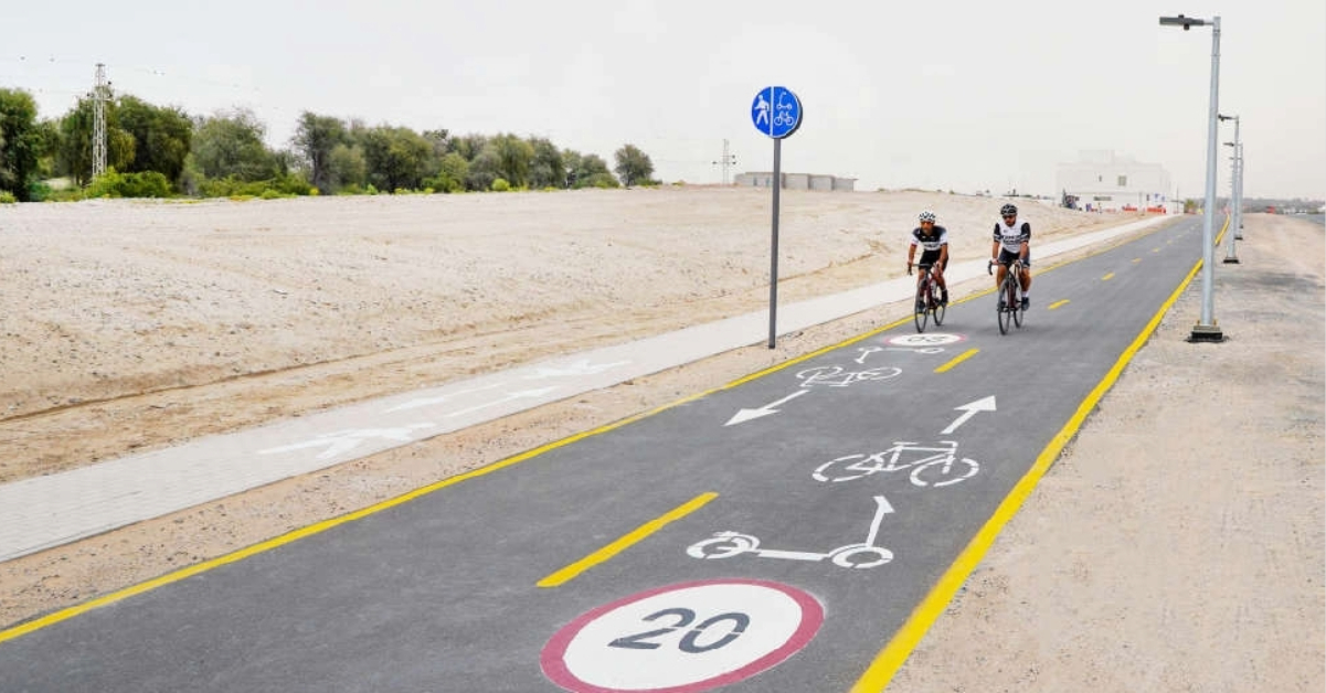 Bikers cycling on the road 