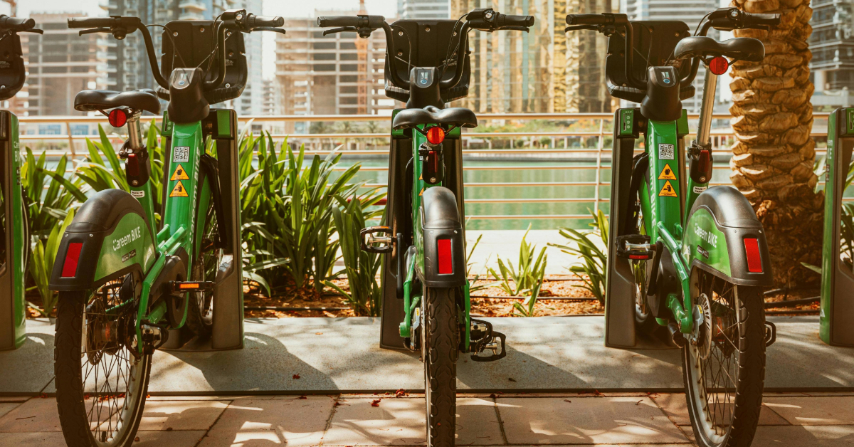 Lined up Careem Bikes