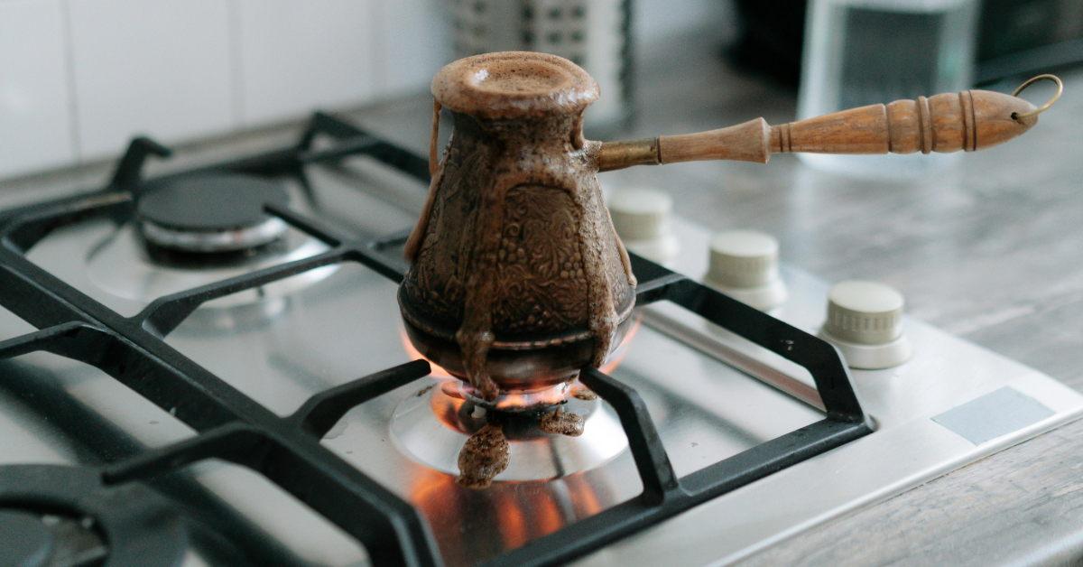 Coffee Boiling on a gas stove