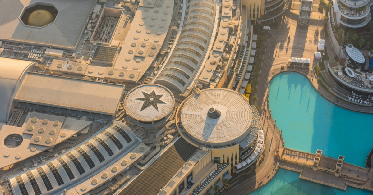Dubai mall rooftop view