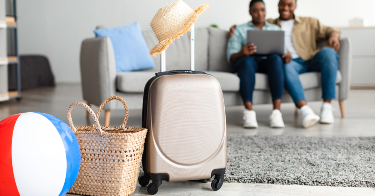 Family at a holiday home