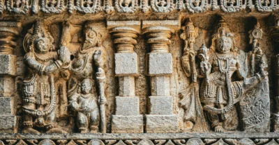 Hindu Temple wall in Dubai