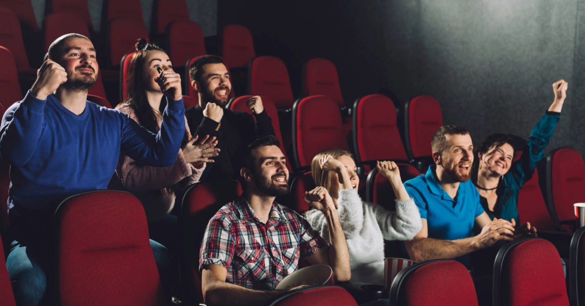 People enjoying movies at an IMAX cinema in Dubai