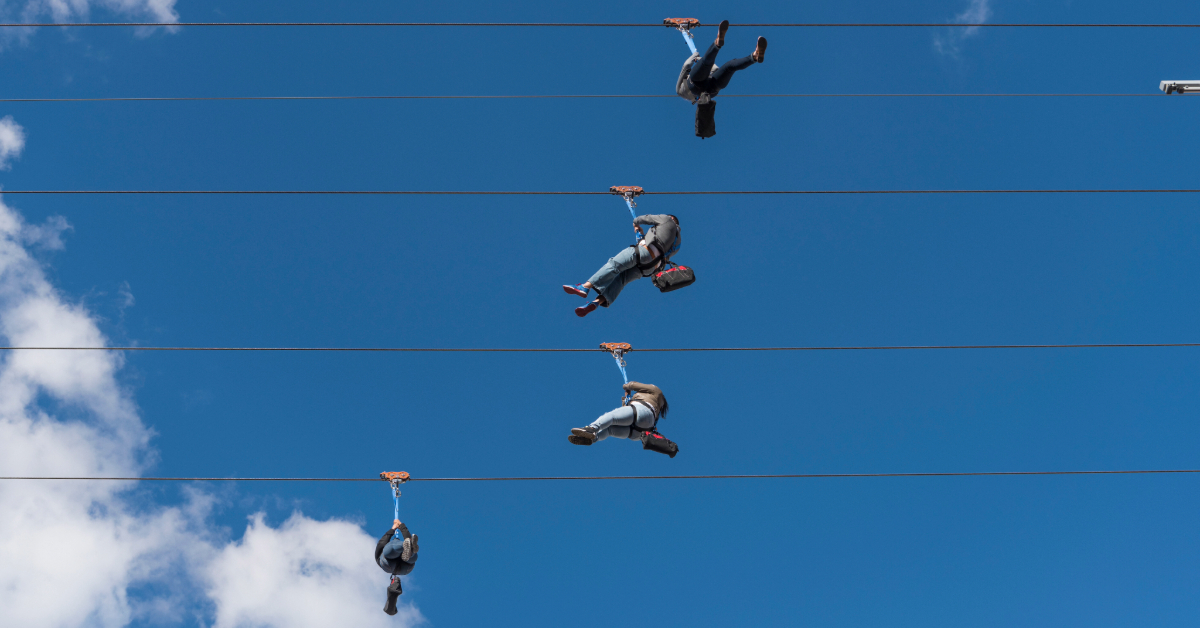 People on the zipline