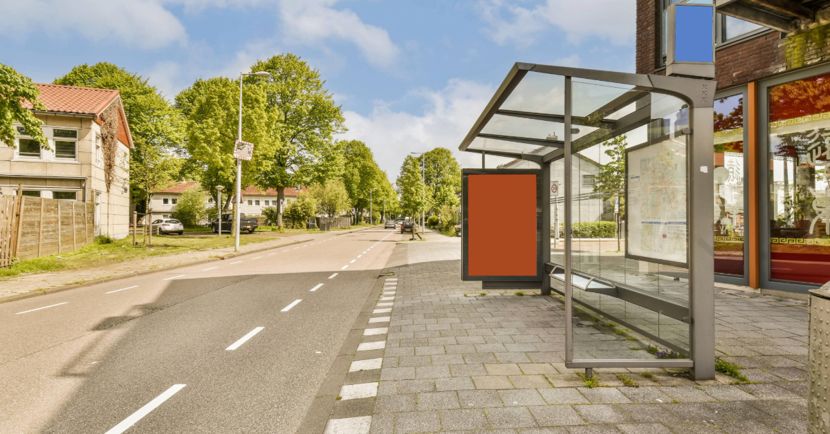 Shaded bus stop