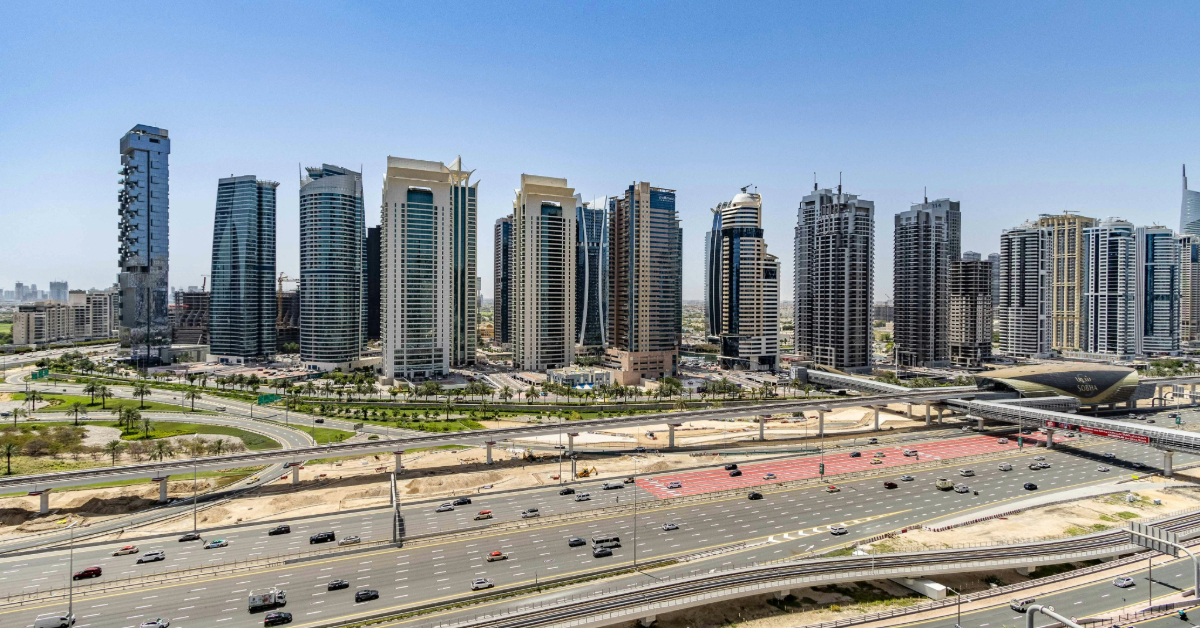 The JLT neighbourhood during the day