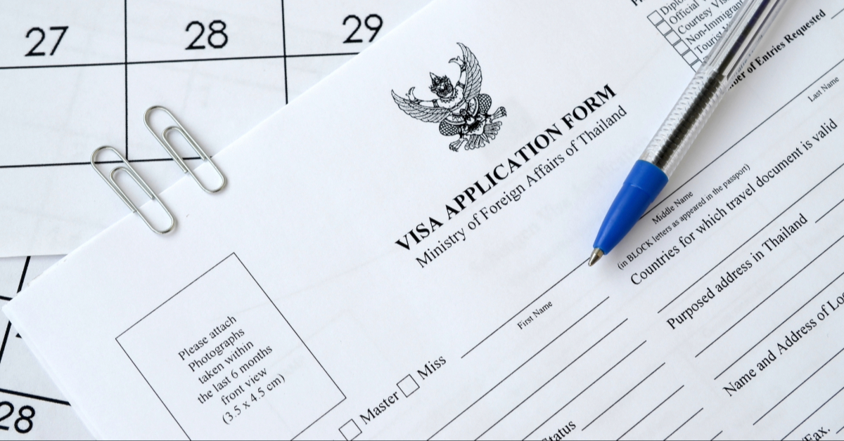 Visa application form