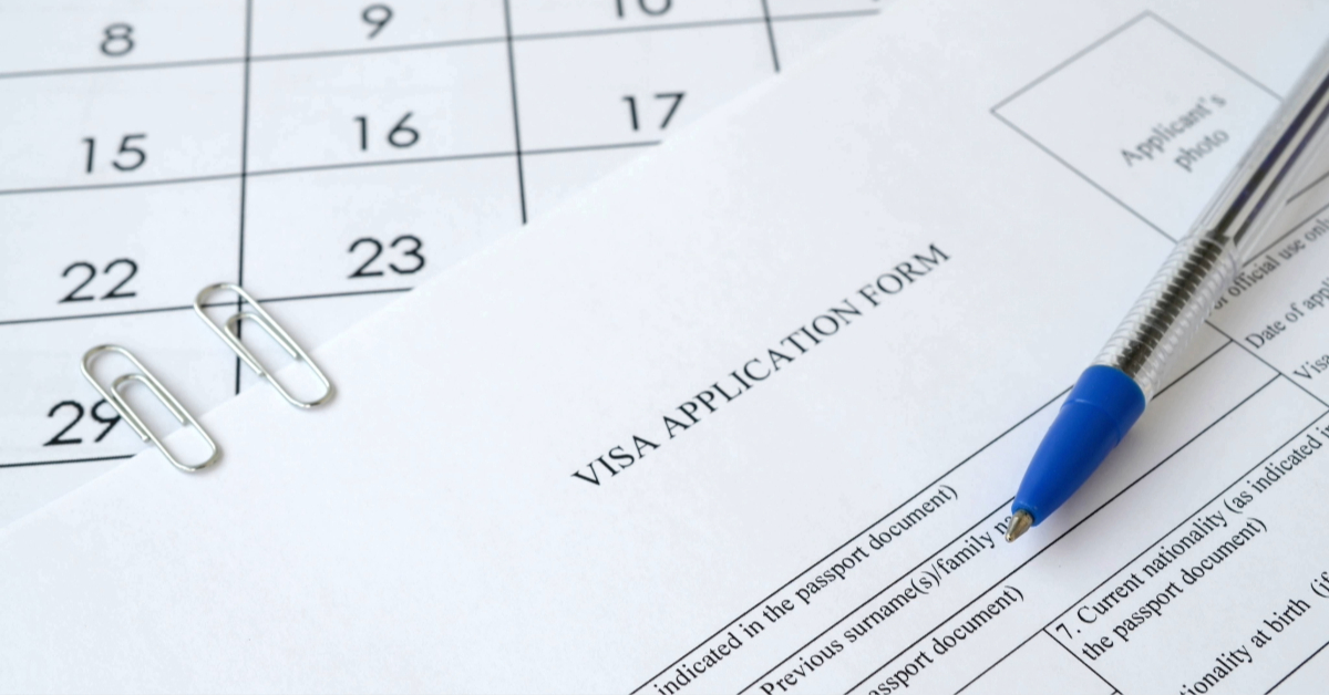 Visa application form