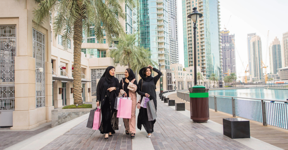 Women shopping together