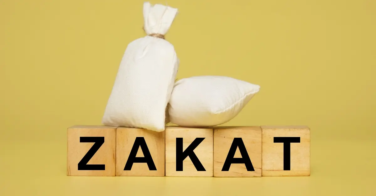 Zakat wooden block