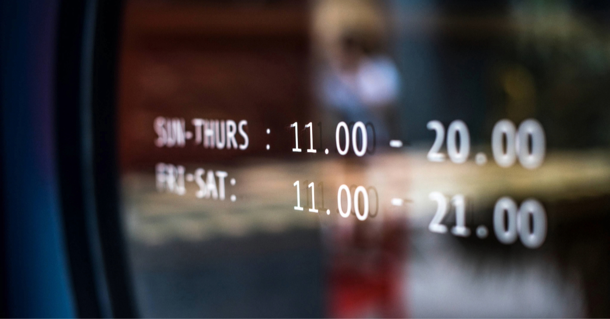 business hour announcement