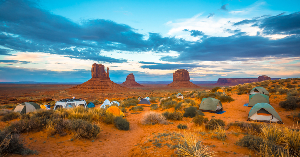campsite in a valley