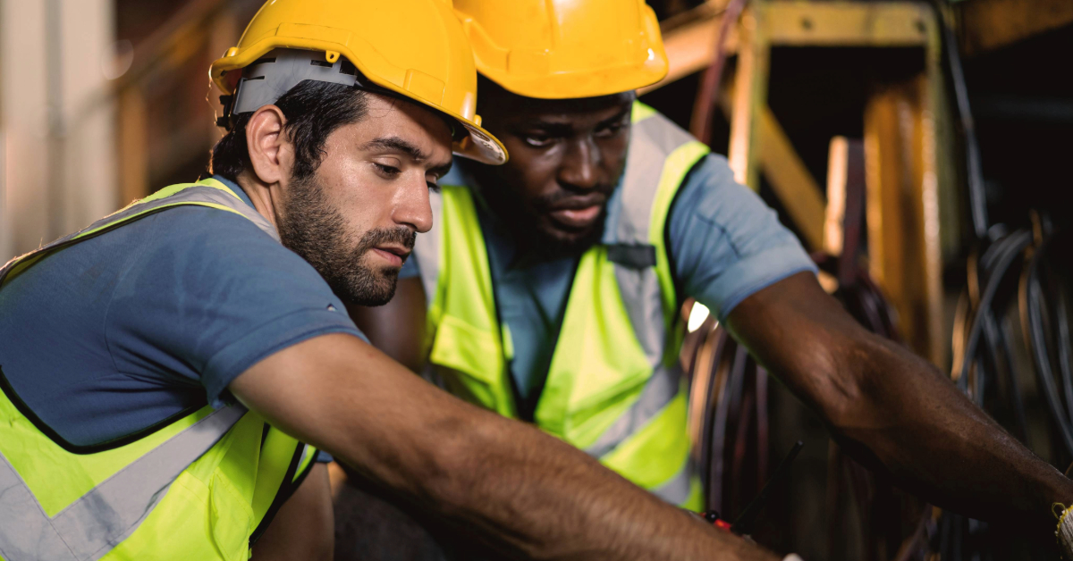 contractors discussing an issue at the site
