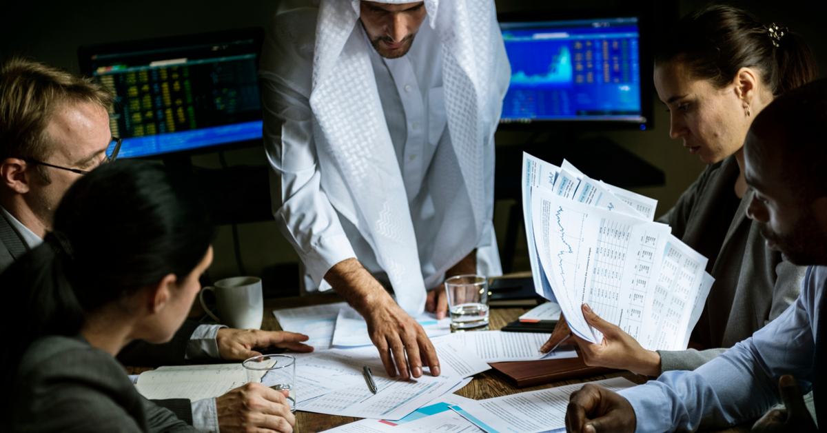 Group of people in a meeting in an IT company in DIP