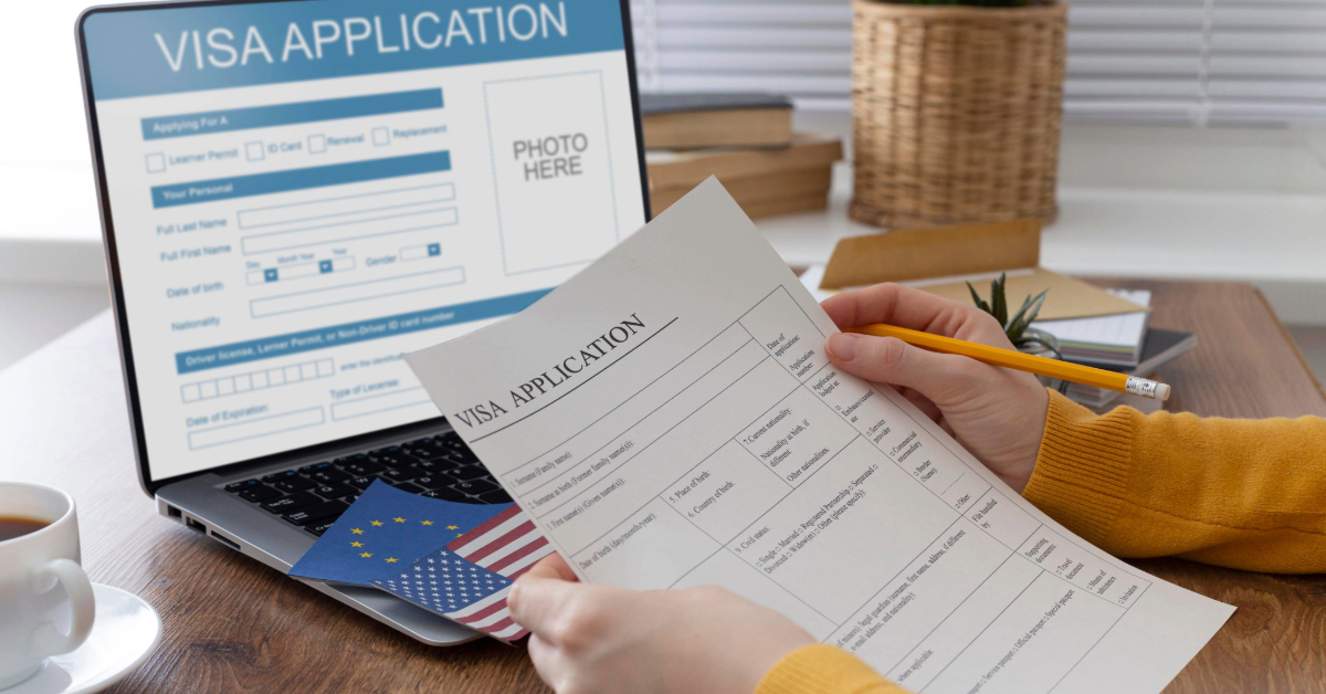 A person checking out the online form for the Tajikistan visa for UAE residents